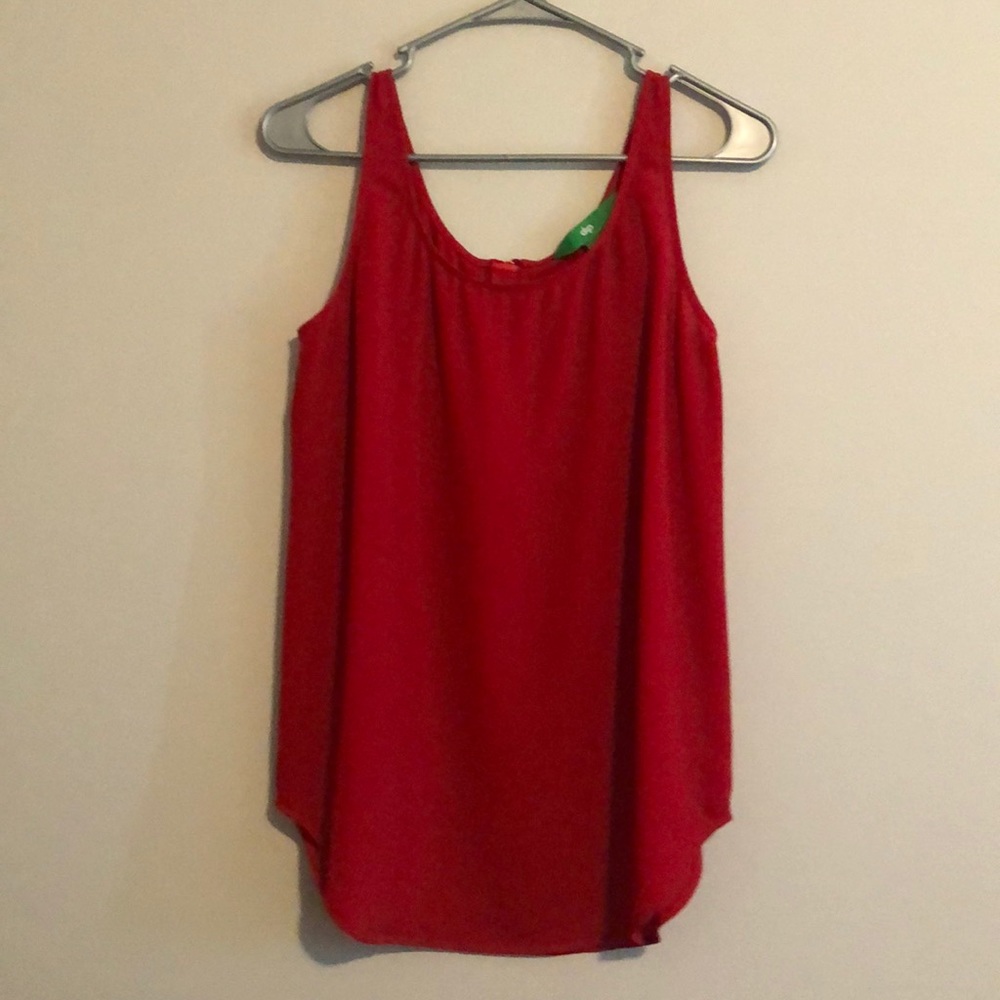 Red sip up tank top